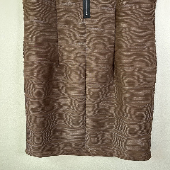IC by Connie K plus size 3X sheath midi dress brown metallic textured sleeveless - Picture 9 of 12